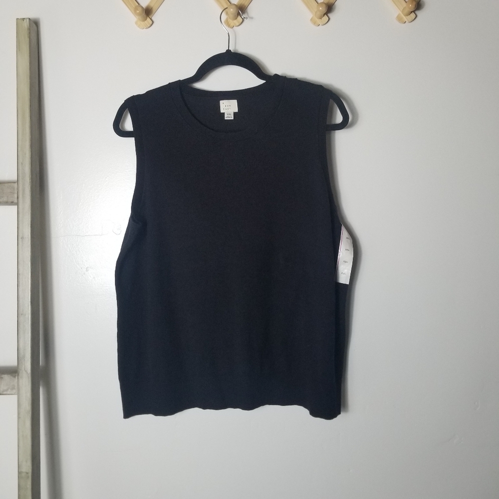 NWT A NEW DAY BLACK TANK SIZE XXL